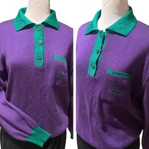 Vintage Chanel Long Sleeve Knit Polo Sweater- Unisex